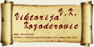 Viktorija Kozoderović vizit kartica